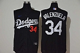 Dodgers 34 Fernando Valenzuela Black Nike Cool Base Sleeveless Jersey,baseball caps,new era cap wholesale,wholesale hats